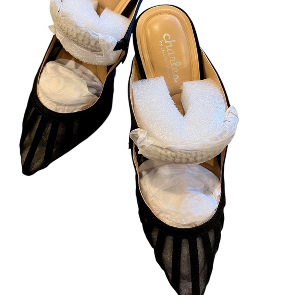 CHARLES BY CHARLES DAVID Womens Swell Embellished Strap Mesh Pumps Black 5.5 NWT - Picture 8 of 9